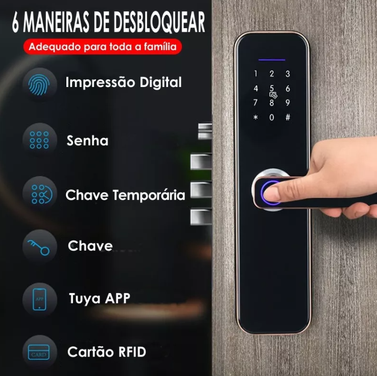 Fechadura Eletrônica Wifi Tuya